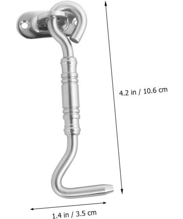 Alipis 2 Pcs Door and Window Hook Heavy Duty Hook Ceiling Hooks Heavy Duty Buckle Hook with Screws Hardware 10.6X3.5CM Silver - Buy Online on GoSupps.com