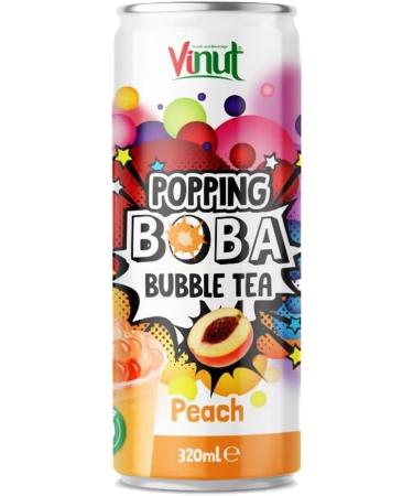Vinut Popping Bubble Tea 320ml Variety Pack - Natural Fruit Flavours Antioxidant-Rich Ready to Drink - Strawberry Peach Mango Lychee 4 Mixed Packs - Buy Online on GoSupps.com