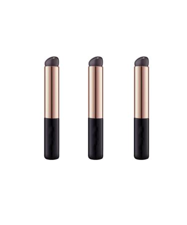TEONEI Soft Round Head Silicone Lip Brush Lipstick Lip Gloss Applicator Brushes Makeup Beauty Brushes Angled Concealer Makeup Brush 3PCS
