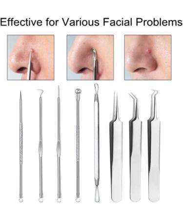 YIAGUN Acne Blemish Needles Tool Kit Nose Face Skincare 8-in-1 with Metal Case - Buy Online on GoSupps.com