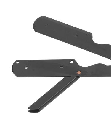 Premium Black Razor Wood & Swing Lock Razor for Precision Barbering | Barber Bart Klinge Rack - Perfect for Men's Grooming - Buy Online on GoSupps.com