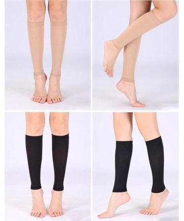Tcare Medical Calf Compression Sleeves 30-40mmHg for Men & Women - Footless Support for Varicose Veins - 1 Pair - Buy Online on GoSupps.com