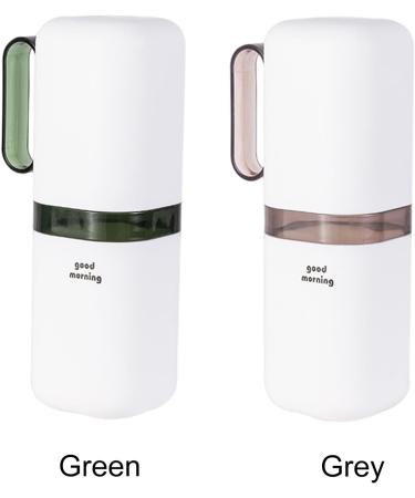 Univolunaris Travel Toothbrush Cup | Washable Camping & Hotel Toiletries with Handle (Gray) - Buy Online on GoSupps.com
