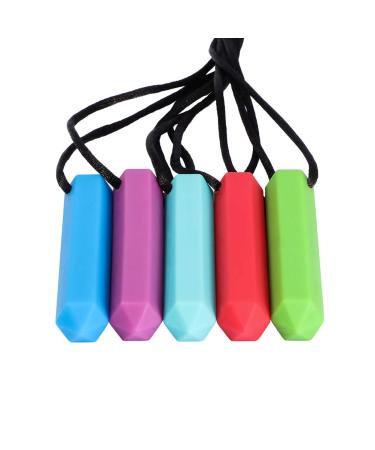 Caula Chain Set - Food-Safe Silicone for Oral Exercises | Red Purple Green Blue & Sky Blue | Ideal for Autism ADHD & SPD | Easy to Clean - Buy Online on GoSupps.com