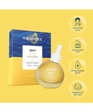 Glow+ Juicy Dew Drops - Hydrating Highlighter with Vitamin C & Papaya | Smooth Glossy Finish | 1.01 Fl Oz - Buy Online on GoSupps.com