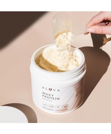 Alaya Naturals Grass Fed Whey Protein Powder - Vanilla | 20g Protein All Natural Non-GMO Gluten Free - Hormone Free Great Source of BCAA - Buy Online on GoSupps.com