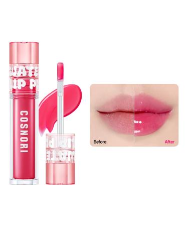 COSNORI Water-full Lip Plumper - Lip volumizing effect Plump & moist texture Hydrated lips Vegan (Strong 02 Lovable Pink)