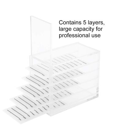 Premium 5-Layer Eyelash Storage Box | Clear False Eyelash Organizer & Makeup Display for Extensions - Buy Online on GoSupps.com