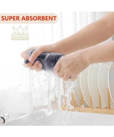 Kenntsh 100% Cotton Waffle-Weave Kitchen Dish Cloths Ultra Soft Absorbent Quick Drying Dish Towels Dark Gray - Buy Online on GoSupps.com
