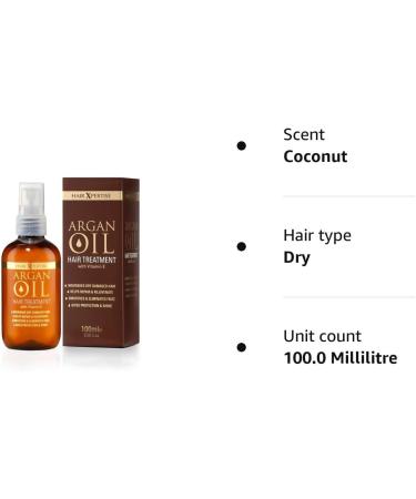 Hair Xpertise Moroccan Argan Oil Treatment for Damaged Hair | Nourishing and Moisturizing | Repair, Smooth, and Revitalize Hair | Vegan | 100ml - Buy Online on GoSupps.com