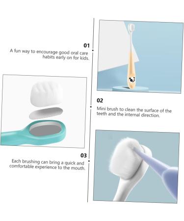 Ipetboom 3pcs Children s Toothbrush Set - Safe Toy Cleaning Brushes with Soft ABS Bristles for Kids - Buy Online on GoSupps.com