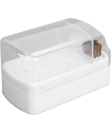 Nail Drill Bits Container Portable Acrylic Cover 30 Holes Nail Drill Bits Stand for Artist for Salon (White) - Buy Online on GoSupps.com