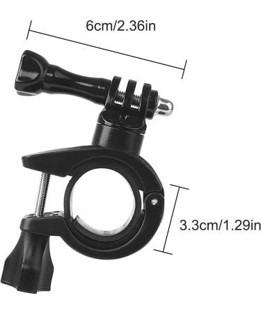 Rotating Motorcycle Phone Holder & GoPro Stand - 360 Screwable Bike Mount (Black) - Buy Online on GoSupps.com