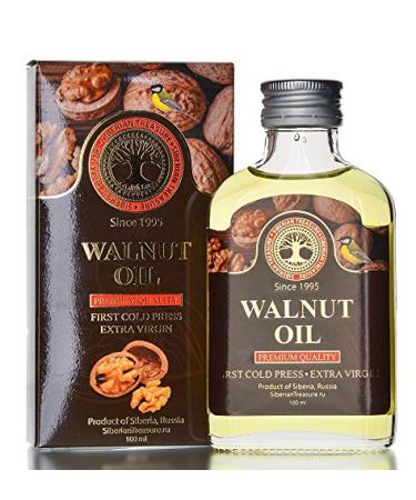 Siberian Walnut Oil 100 Ml, Premium Quality, Extra Virgin, First Cold Press - 3.4 Fl Oz