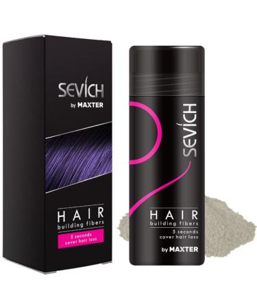 Spread hair for hair compression - pour hair to hide the hair of hair immediately - hair powder 100% natural cotton for men and women (gray 25g)
