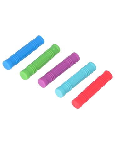 5pcs Silicone Baby Bite Rings - Safe Soft Grip Dental Aid & Teething Toys for Childhood Comfort - Buy Online on GoSupps.com