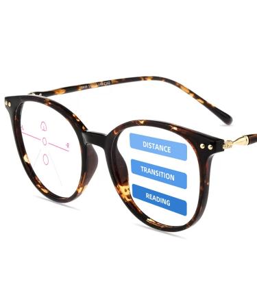 Firmoo Progressive Multifocus Computer Reading Glasses 2.0 Tortoise Blue Light Blocking Glasses UV400 Readers Eyeglasses