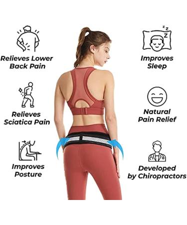 YANHAO Premium Belt for Back Pain & Sciatica Relief - Black - Buy Online on GoSupps.com
