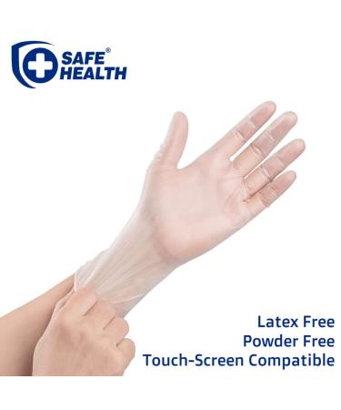 Vinyl Exam Gloves - Latex-Free, Powder-Free, Clear - Large 100 Pcs Box - 3.5 mil Medical Grade - for Nursing, Office, Kitchen, Pet Care, Cleaning - Buy Online on GoSupps.com