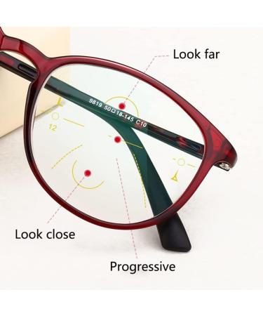 Dibako Photochrome Bifocal Reading Glasses for Men & Women - Anti Blue Light Purple Tortoiseshell +2.50 Reading Sunglasses - Buy Online on GoSupps.com