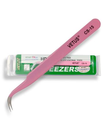 Vetus CS-15 Eyelash Tweezers for Extensions | P-Beauty | Perfect for Individual & Volume Lashes | Includes Protective Cap | International Shipping - Buy Online on GoSupps.com