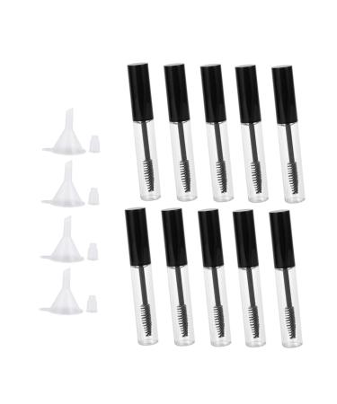 FOYTOKI 10pcs Mascara Bottle Empty Mascara Tube for oil Eyelash Tubes Vials Bottle Clear Black 1 g (Pack of 1) Black