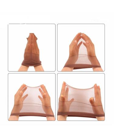 4 Pack Brown Stocking Wig Caps | Stretchy Nylon for Women | Lace Front & Pack of 2 Wig Caps - Buy Online on GoSupps.com
