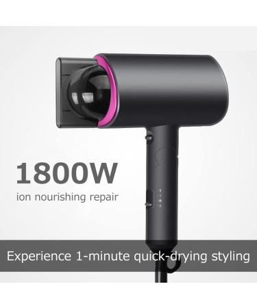 Hair Dryer Professional Folding Portable Household 1800W High Power Hair Blower Hair Drier 3 Variable Speed YUBZ US Plug Green grey white - Buy Online on GoSupps.com