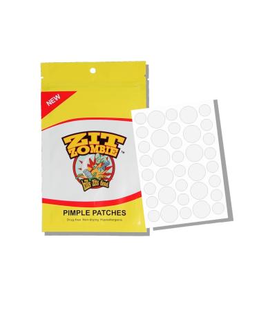 ZIT ZOMBIE Pimple Patches - Hydrocolloid Pimple Patch for Covering Zits and Blemishes Zit Stickers for Face and Skin No Toxic Ingredients (Pack of 1 36.00) Pack of 1 36.0