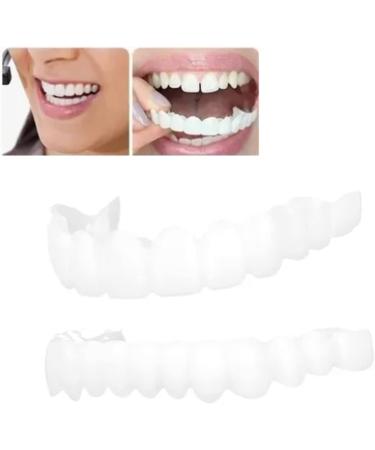 Buy Upper & Lower Jaw Temporary Whitening Denture Sets | Non-Retaining Simulation Dentures with Brackets - International Shipping Available - Buy Online on GoSupps.com
