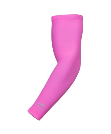 CompressionZ Compression Arm Sleeves for Men & Women UV Protection Elbow Sleeve Pink 1p S