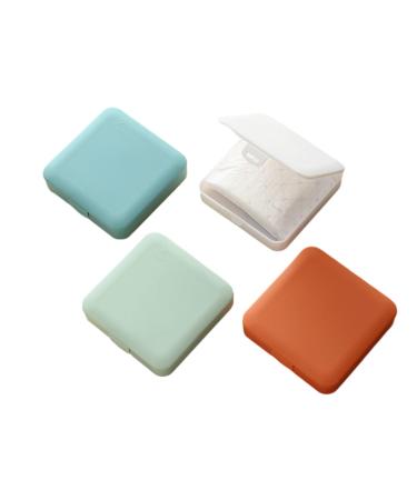 Miedeon 4 Pack Tampon Storage bag with lid tampon pocket wearable storage bag for women's bandage storage box (random colors 5.3x1.1in) 5.3x1.1in Comfortable colors