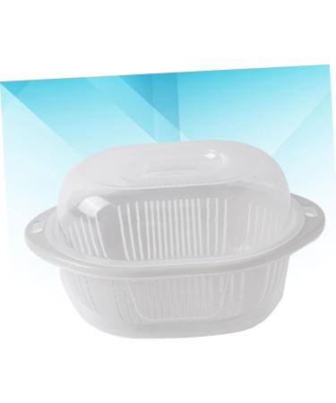 Zerodeko Lid Storage Size Vegetable Multi-Purpose Small Drain Washing Kitchen Round Basket White with Size 1 White - Buy Online on GoSupps.com