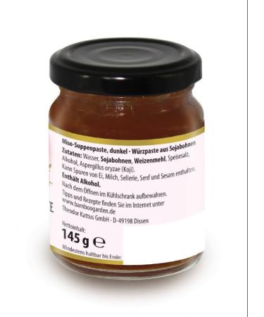 Bamboo Garden Dark Miso Paste - Pack of 4 (4 x 145g) - Premium Quality for Authentic Asian Cuisine - International Shipping Available - Buy Online on GoSupps.com