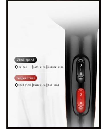 Professional Hair Dryer 2000W Salon Hairdryer with Nozzle Salon Lightweight Hairdryer Sets for Women Powerful Blow Dryer Hairdryer Low Noise for Home or Salon Black Small Gift - Buy Online on GoSupps.com