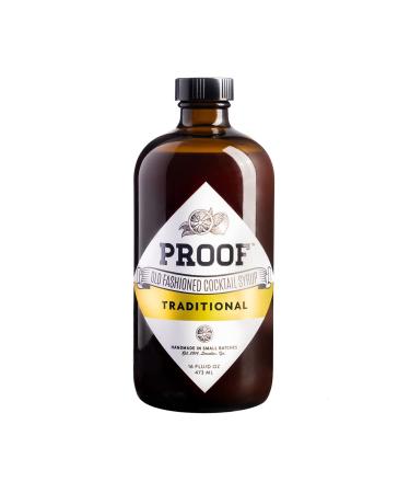 Proof Syrup Traditional Old Fashioned Cocktail Mixer (16 Ounces) | Makes 32 Cocktails | All Natural Hand-Crafted Old Fashioned Syrup w/Real Bitters & Organic Sugar