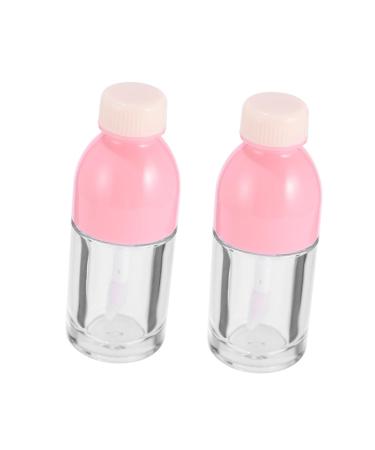 Homoyoyo Lot De 10 Bouteilles De Brillant L vres Vides Petit Format Transparent Flacons En Plastique Pour Gloss Portable Usage Voyage Et Maquillage Couleur Rose