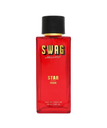 Luxury Men Swag Star Eau De Parfum Liquid Perfume With Bergamot Tonka Jasmine & Lily|Woody & Musky Premium Long Lasting Fragrance Scent 100Ml (3.38 fl.oz)