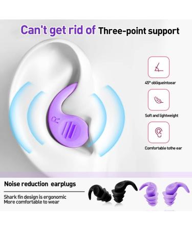 Dinjunhs Noise Cancelling Silicone Ear Plugs for Sleeping - 2 Pairs | Washable & Reusable Earplugs for Snoring, Study, Work, Swimming, and Travel - Buy Online on GoSupps.com