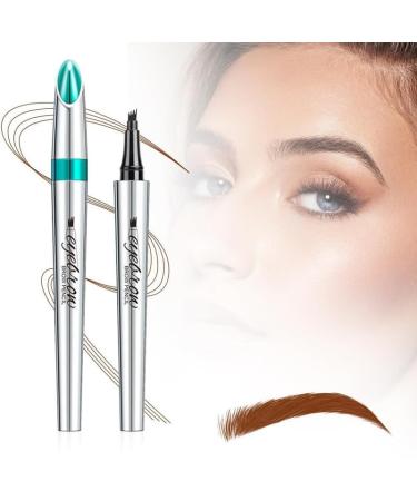 Upgrade Magic Eyebrow Pencil 2024 3D Waterproof Microblading Eyebrow Pen 4 Tipped Precise Brow Pen Waterproof Makeup Contouring Pen Fine Stroke Creates Natural Makeup Effect (Red Brown B) Red Brown B