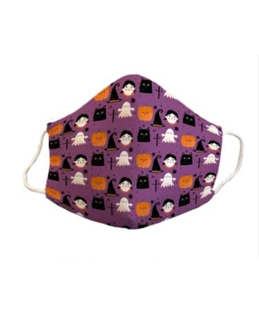 Respirator mask for Halloween 3-layer washable original witch motif