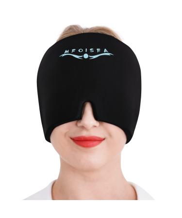 MFOISFA Gel Ice Cap for Migraine Relief  Migraine Relief Cap Headache Relief Hat  Hot and Cold Therapy for Puffy Eyes  Tension  Sinus  and Stress Relief  Comfortable and Stretchable.