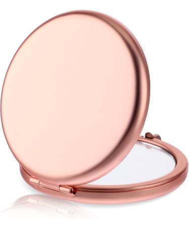 YUXIANLB Compact Mirror for Purse Double-Sided 1X/2X Magnifying Metal Travel Makeup Mirrors Portable Folding Mini Pocket Makeup Mirror for Purse Handbag (Round Rose Gold) Pink - Buy Online on GoSupps.com