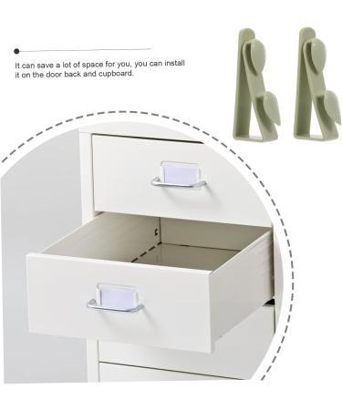 Alipis 30 Pcs Cabinet Door Hook Towel Hooks Over The Door Hanger Plastic Door Back Hook Coat Hook Wall 9x3.2cmx3pcs Greenx3pcs - Buy Online on GoSupps.com