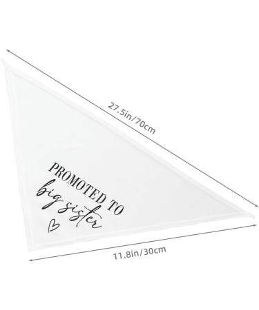 Vercosee Promoted to Big Sister Dog Bandana - Pregnancy Announcement Pet Scarf in White - Buy Online on GoSupps.com