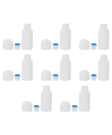 Mobestech 8Pcs Deodorant Bottles Sponge Head Applicator Liquid Bottles Refillable Sub Bottles Sponge Liniment Bottles Cosmetic Travel Lotion Storage Container 50ml (Color Random)