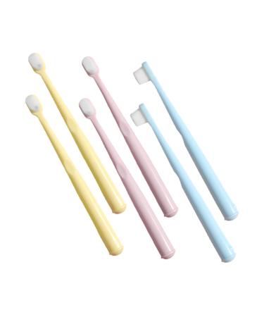Hapinary 6st children's toothbrush travel toothbrush gums toothbrush manual toothbrush light toothbrush ergonomic toothbrush teeth soft fur manual toothbrush bags travel pp