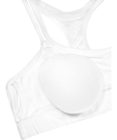 Fruit of the Loom Girls' Cotton Stretch Sports Bra 3-Pack - 30 Eyeshadow/White/Hyacinth - Buy Online on GoSupps.com