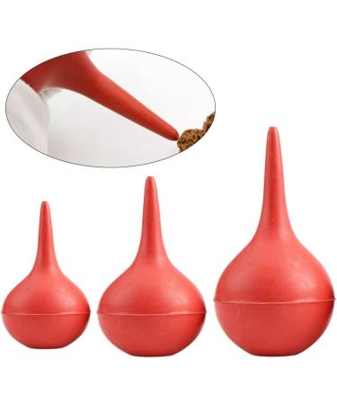 Healifty 3 Pack Red Rubber Ear Syringe Bulb - Ideal for Effective Ear Cleaning at Home & Office - Buy Online on GoSupps.com
