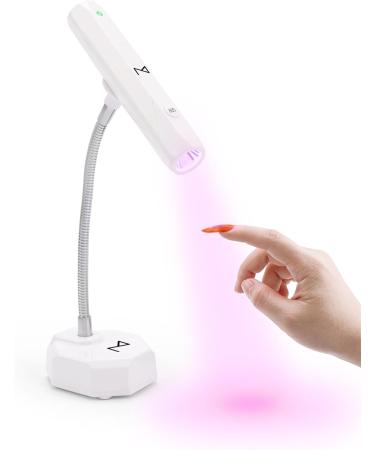 M-CuraLite 2-in-1 Nail Lamp Handheld & Desktop UV/LED Flash Cure with Focus Beam for Gel X & Acrylic Portable Adjustable Ideal for Soft Gel Tips & Nail Repair (White - Buy Online on GoSupps.com